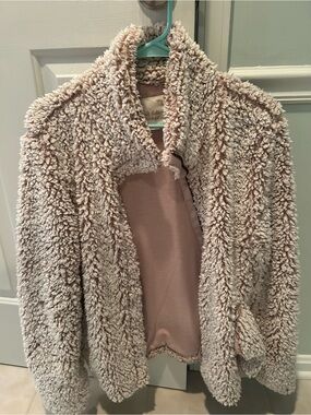 Altar’d State Cozy Women's Sherpa Jacket - Light Blush - M